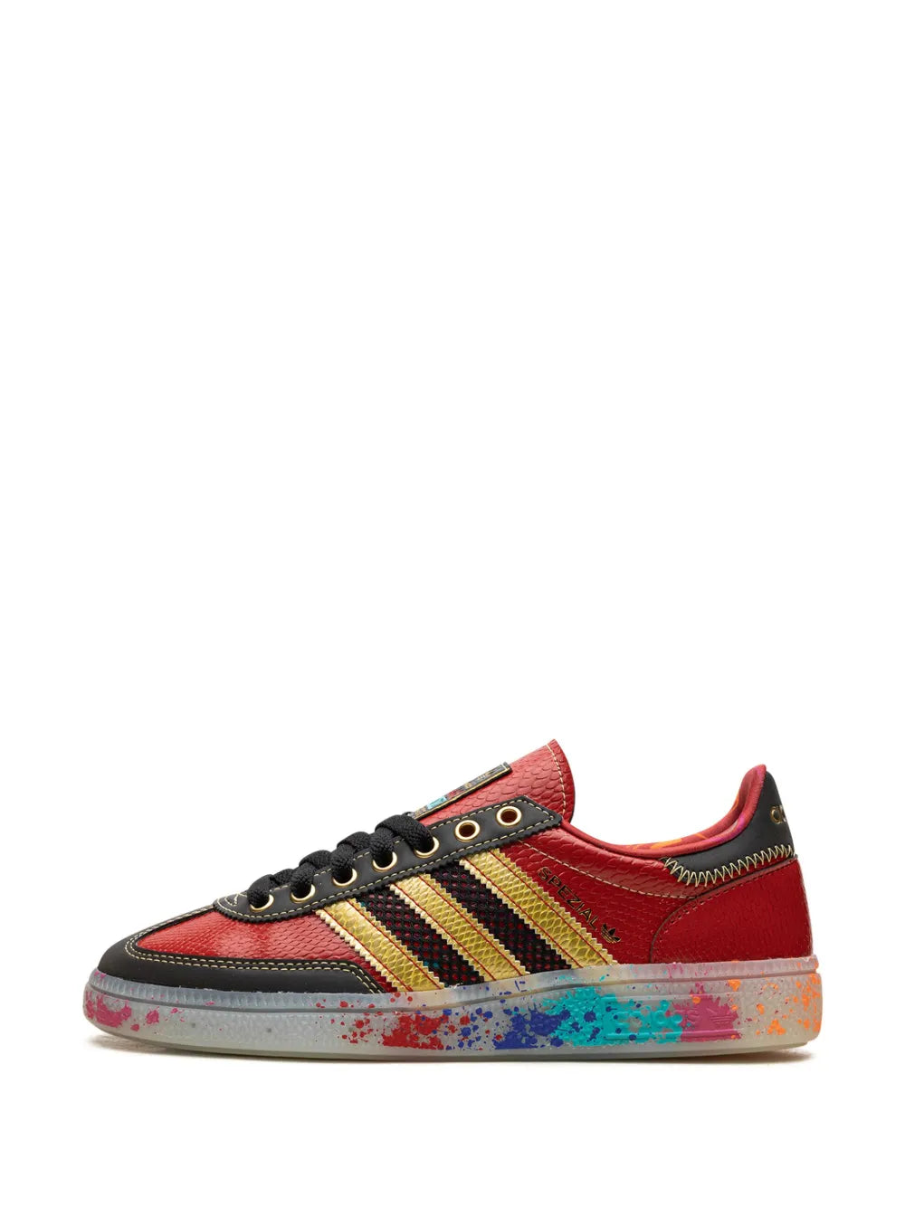 Handball Spezial S.E.E.D. - Scarlet Gold Paint Splatter Sneakers