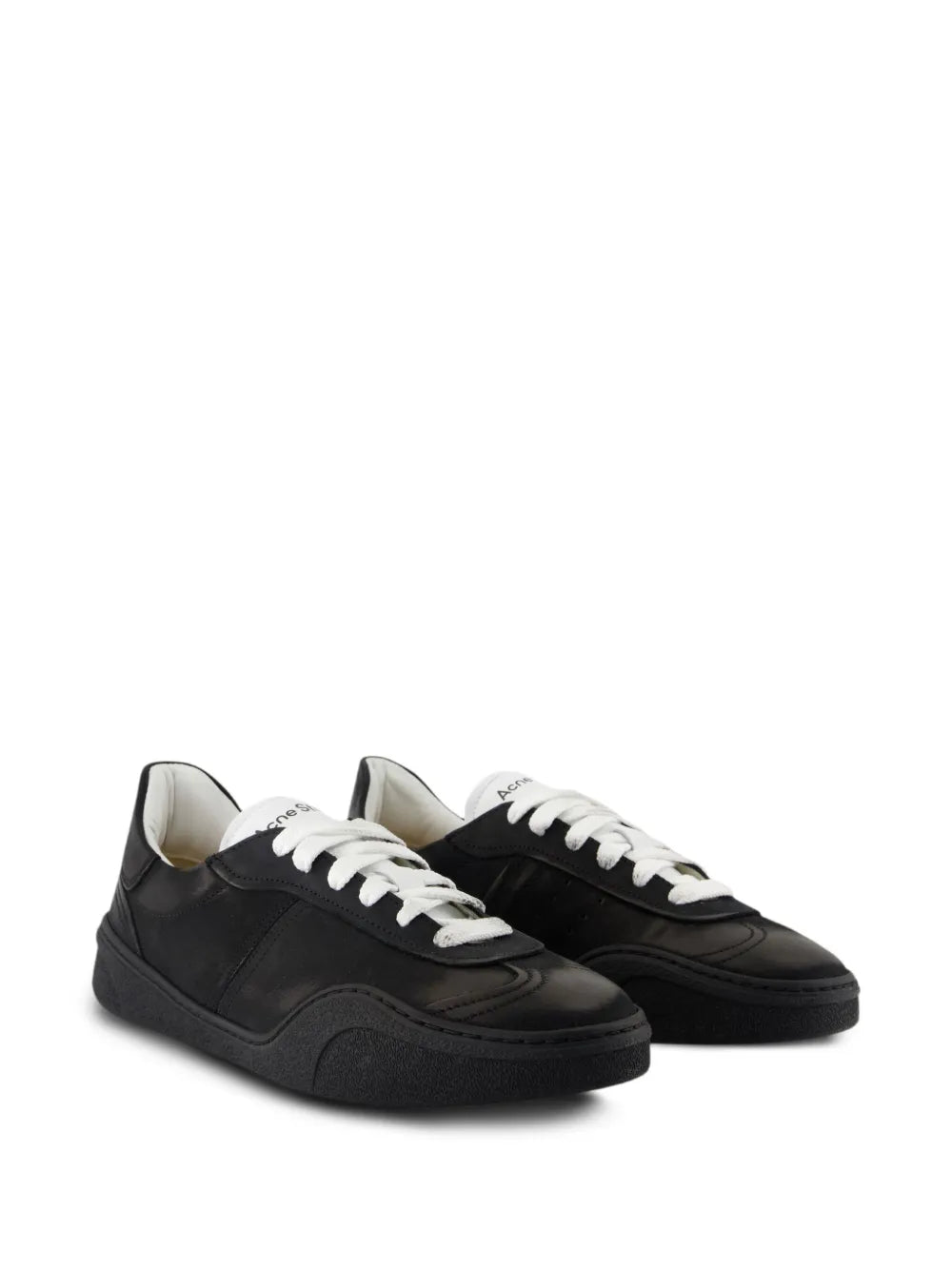 Leather Lace-Up Sneakers