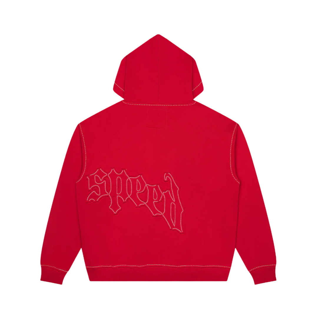 Godspeed 'Stitched' OG Logo Red Hoodie