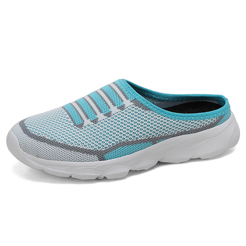 Womens Closed-toe Woven Casual Half-slipper Shoes