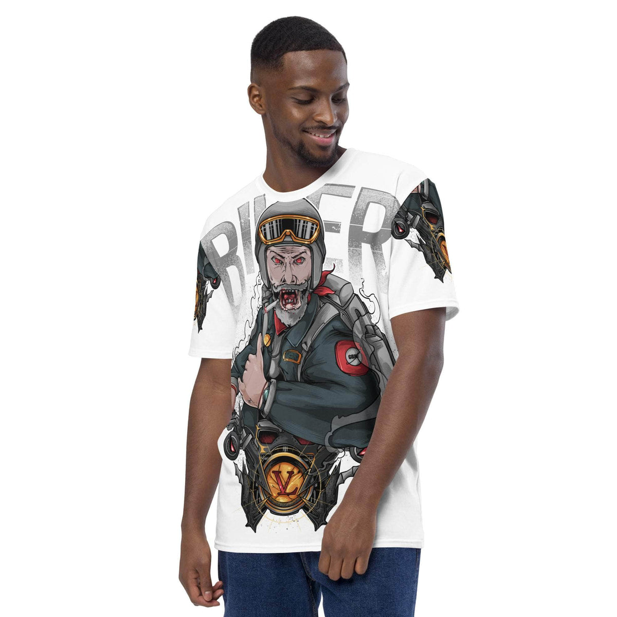 Vamp Life X GBNY "Biker" All Over Print T-shirt - Men's