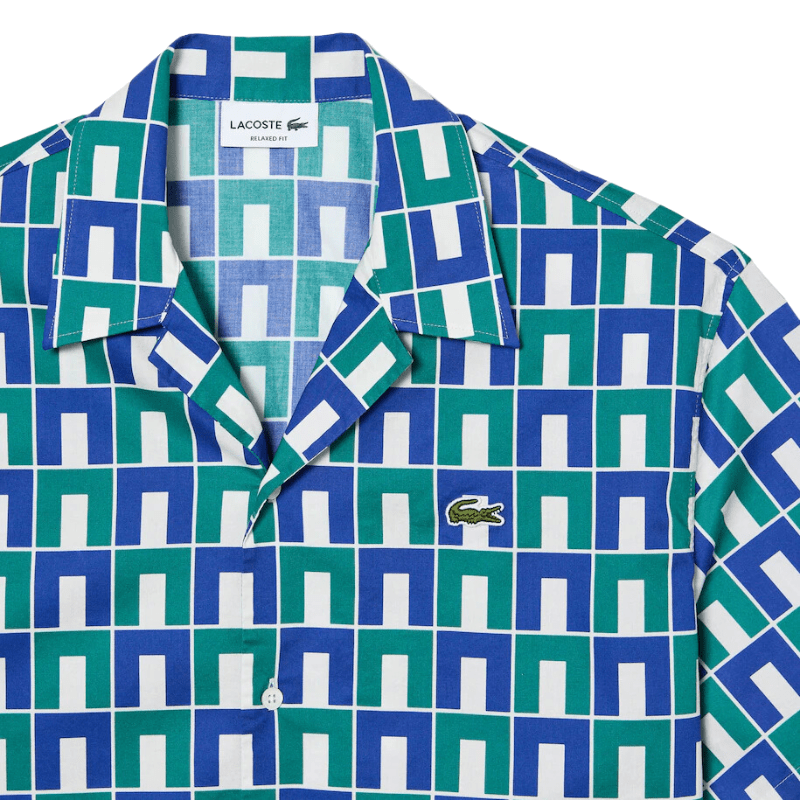 Lacoste Short Sleeve Patterned Shirt - Men's