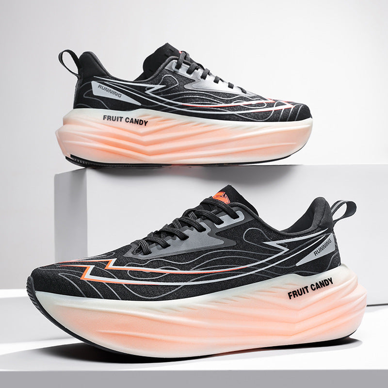 Couple Running Shoes Breathable Mesh Shoes Ultra-Soft Non-Deformable Jelly Sole Casual All-Match Sneakers