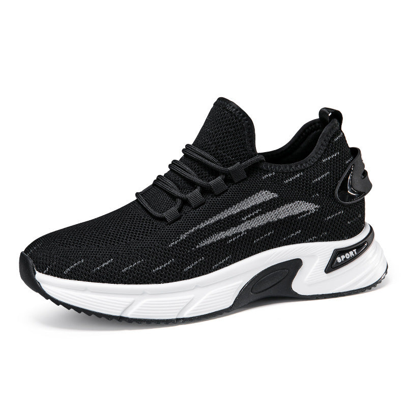 Invisible Height-increasing Running Shoes With A Thick Platform And Mesh Upper