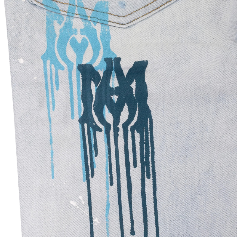Amiri 'MA Drip' Blue Jeans