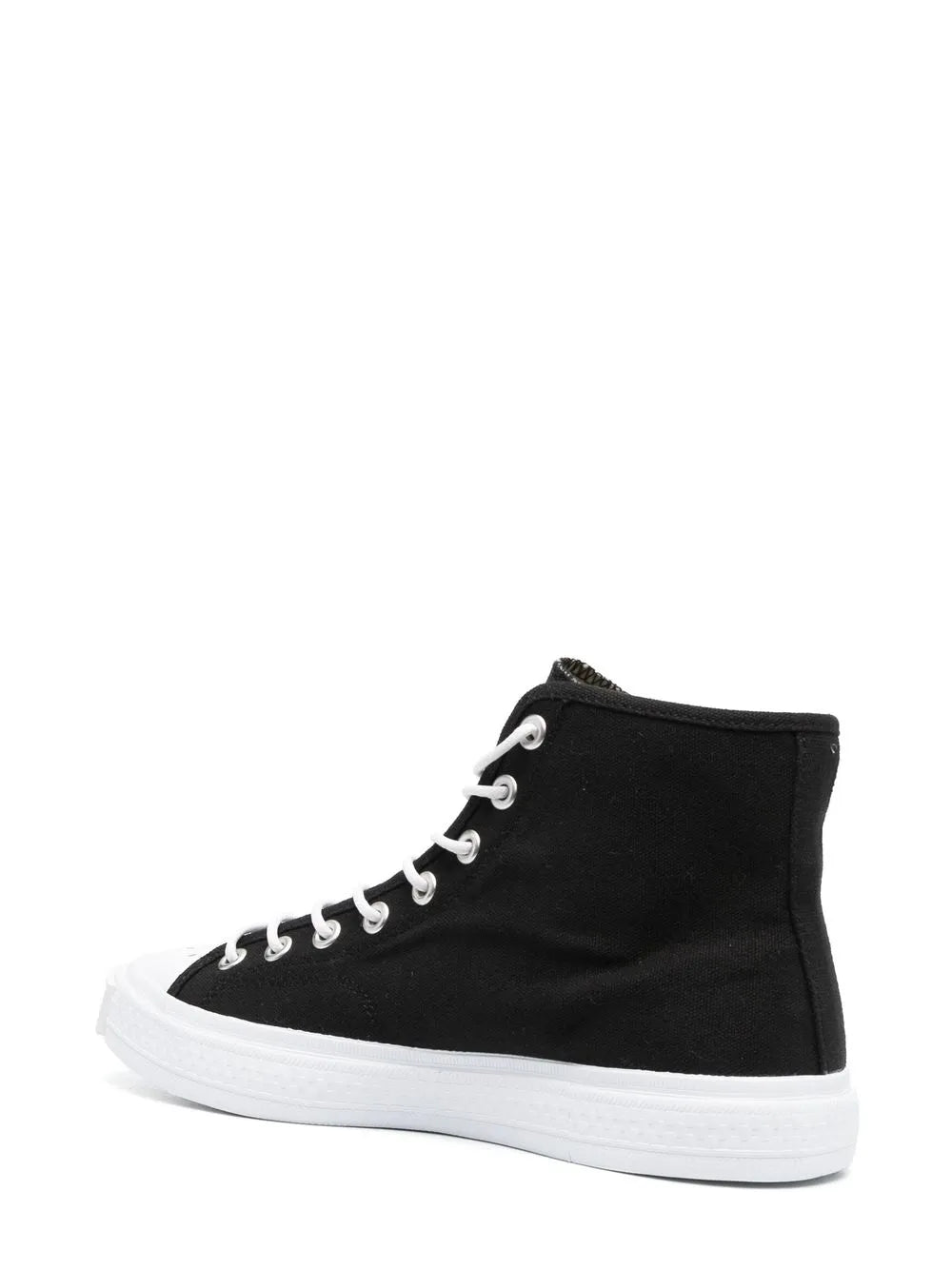 Contrasting Toe-Cap High-Top Sneakers