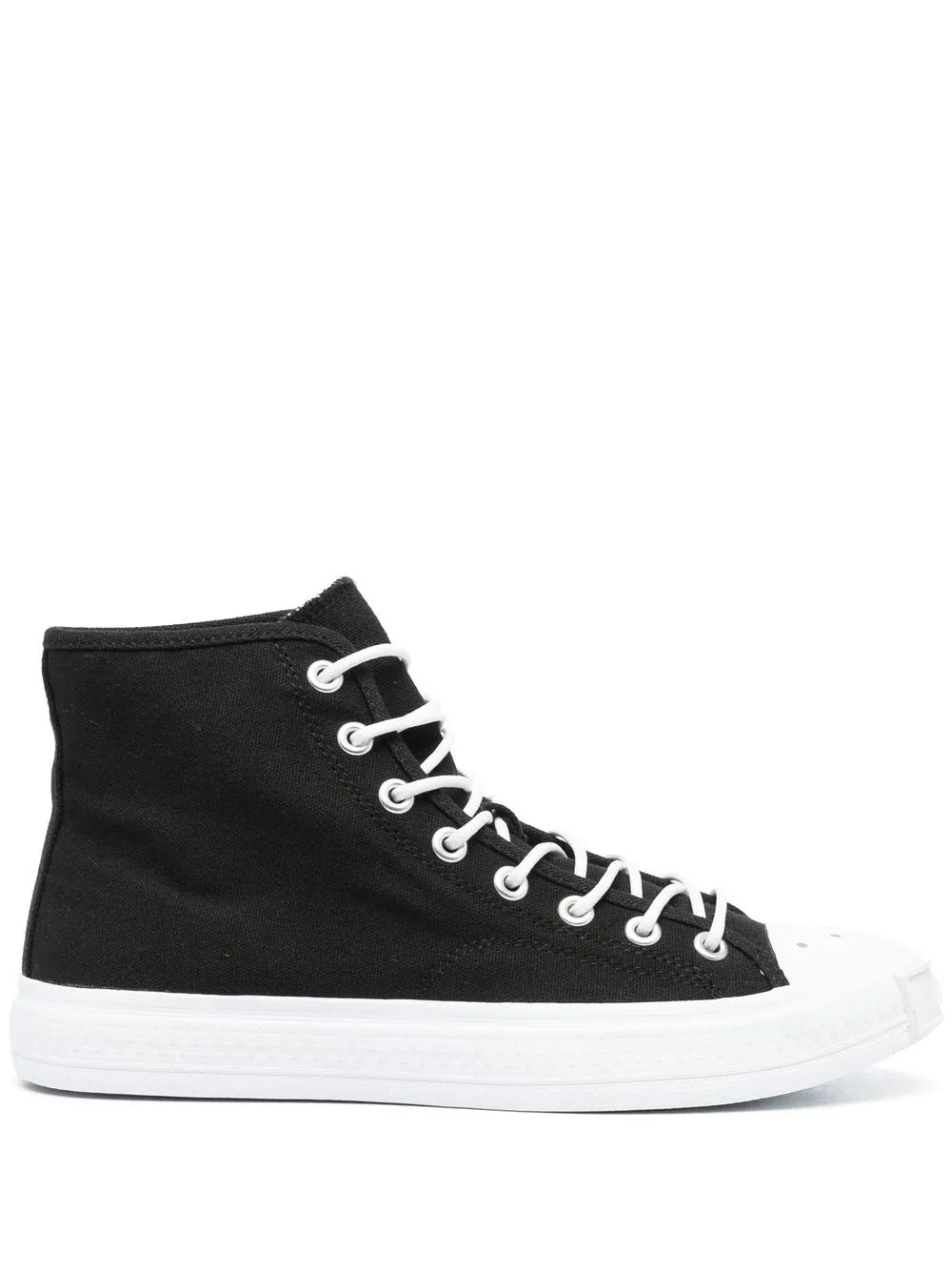 Contrasting Toe-Cap High-Top Sneakers