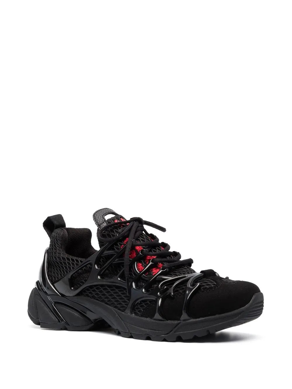 Mesh-Panelled Low-Top Sneakers