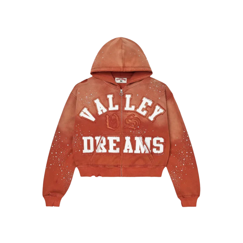 Vale Forever 'Classico' Orange Zip Up Hoodie