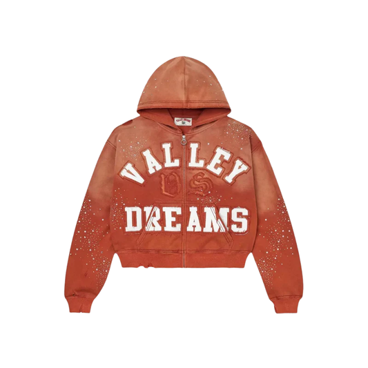 Vale Forever 'Classico' Orange Zip Up Hoodie