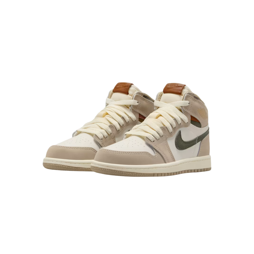 Air Jordan 1 Retro High OG Khaki - Youth Sneakers