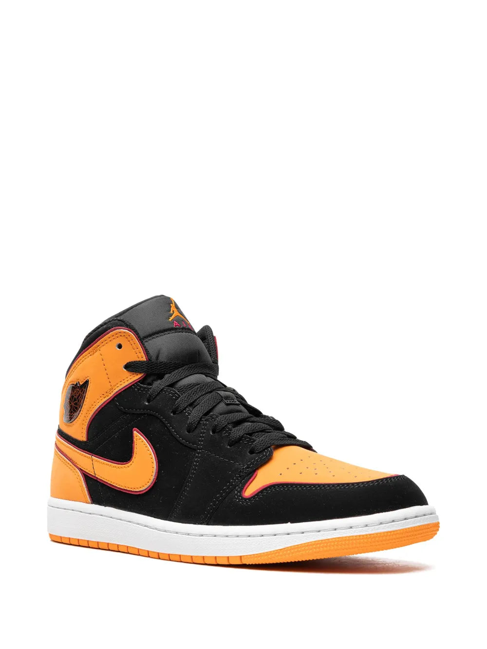 1 Mid Black Orange Sneakers