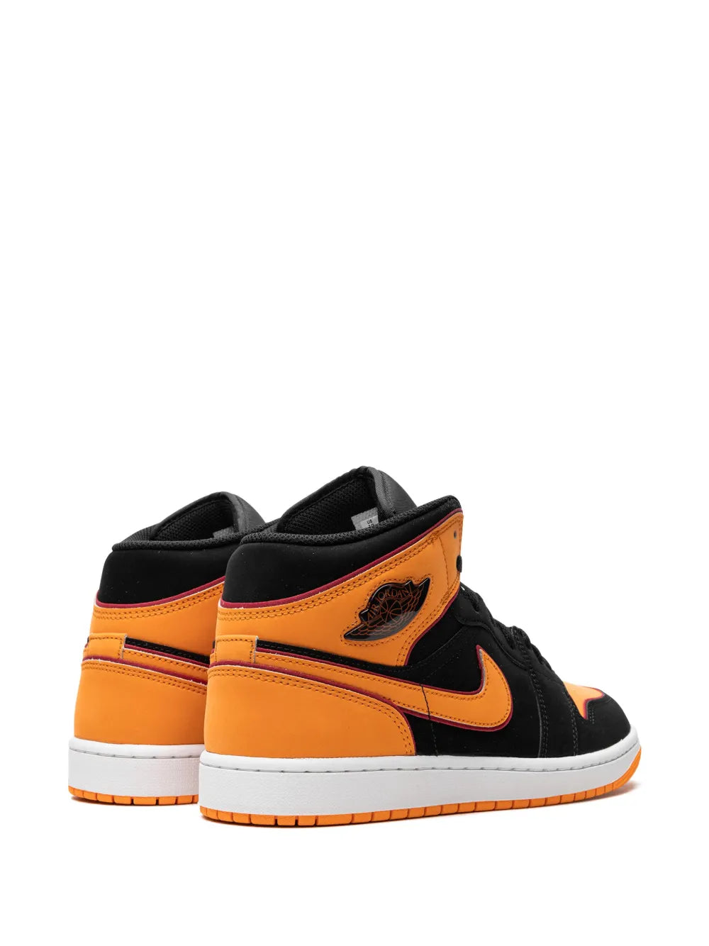 1 Mid Black Orange Sneakers