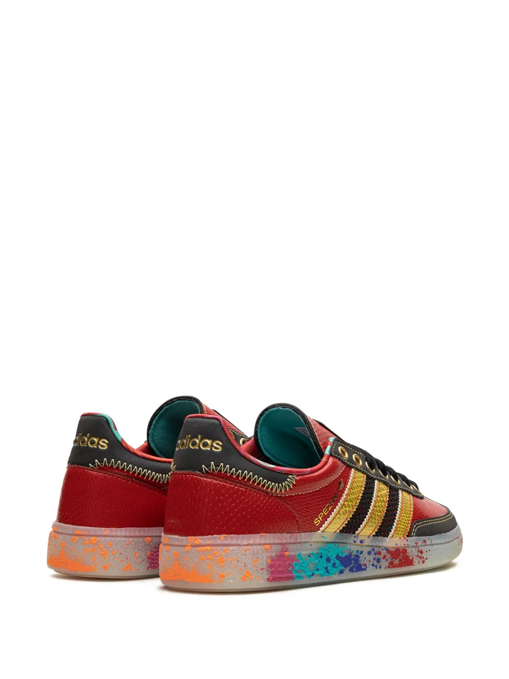 Handball Spezial S.E.E.D. - Scarlet Gold Paint Splatter Sneakers