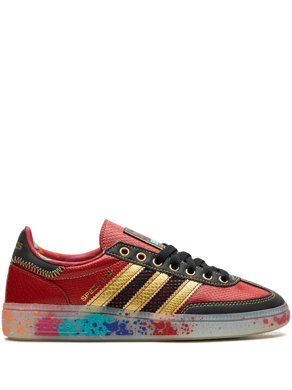 Handball Spezial S.E.E.D. - Scarlet Gold Paint Splatter Sneakers