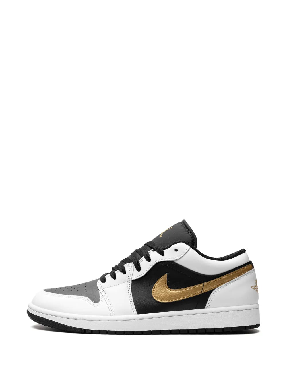 1 Low Gold Swoosh Sneakers