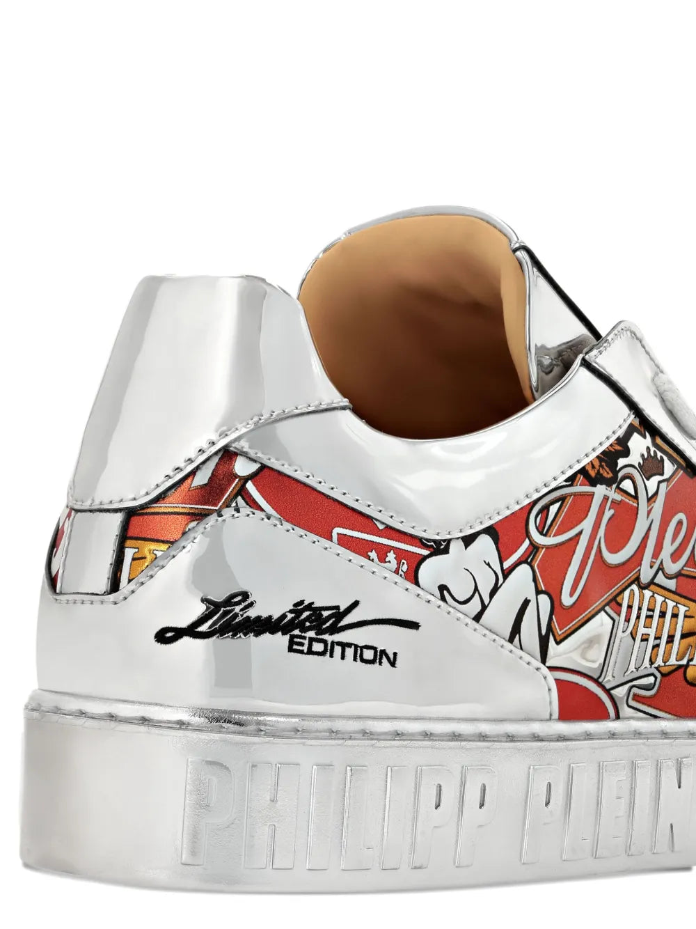 Philipp Plein Metallic Leather Eagle-Print