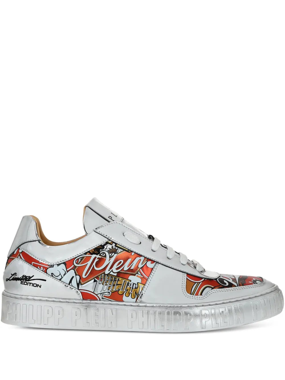 Philipp Plein Metallic Leather Eagle-Print