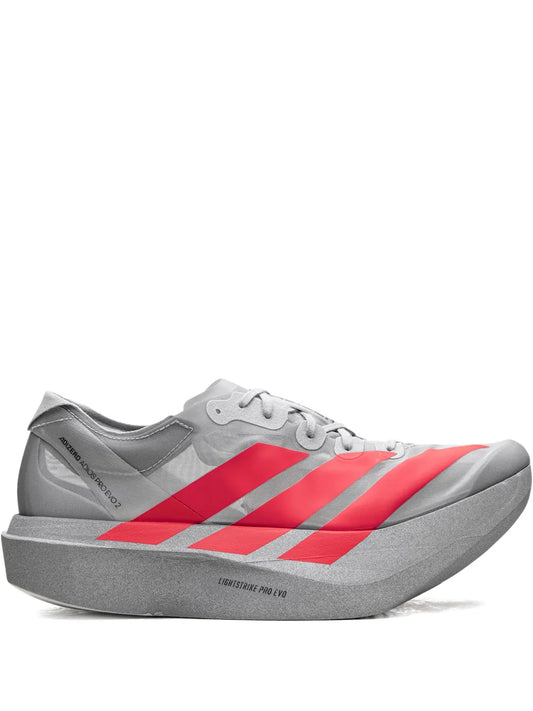 Adizero Adios Pro Evo 2 Silver Metallic/Lucid Red/Grey Two Sneakers