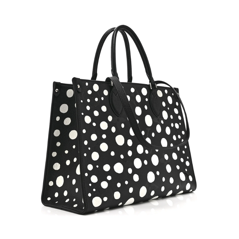 Louis Vuitton LV x YK Black Empreinte Giant Monogram On The Go MM Bag