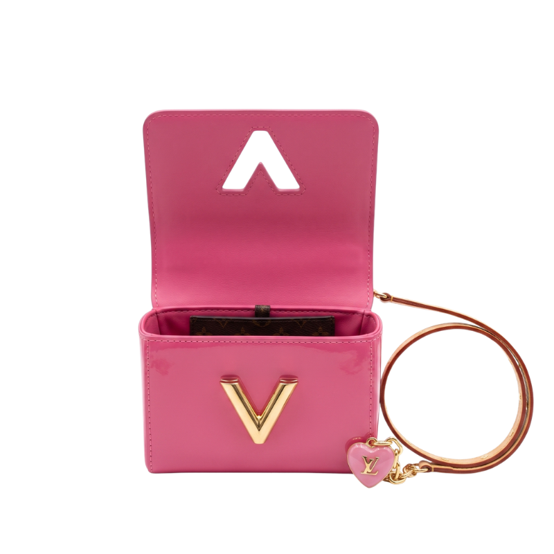 Louis Vuitton Pink Patent Chain Leather Bag