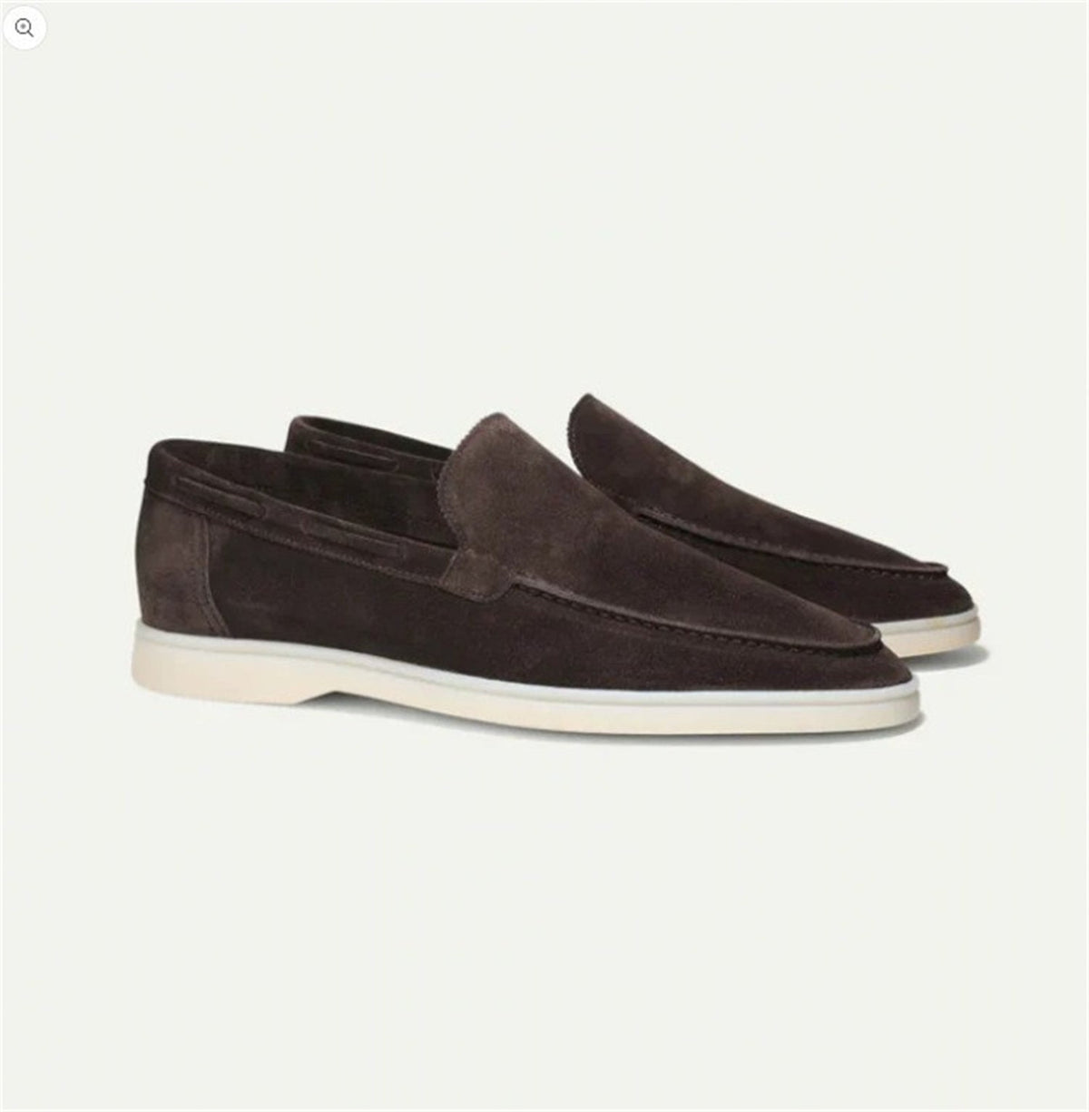 One-pedal Driving Flat Shoes With Frosted Suede