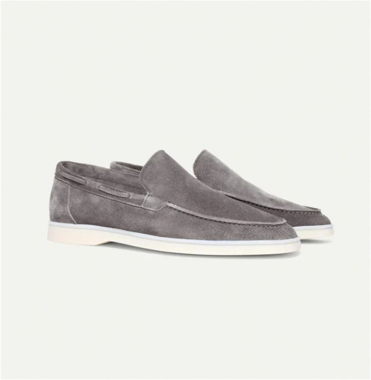 One-pedal Driving Flat Shoes With Frosted Suede