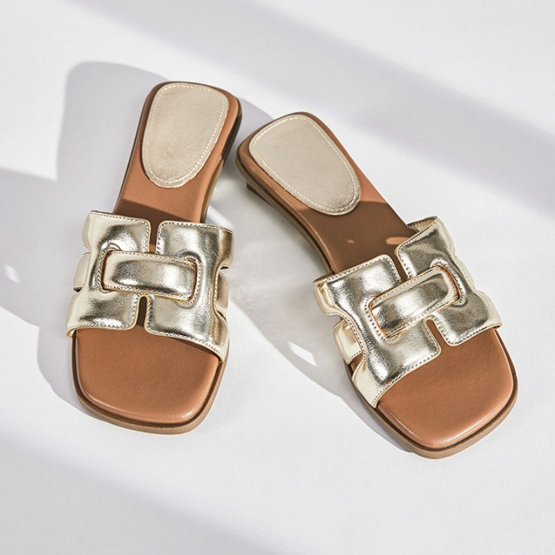 Chunky-heel Versatile Casual Womens Beach Shoes