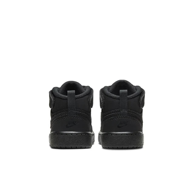 Nike Court Borough Mid 2 'Triple Black' - Toddler
