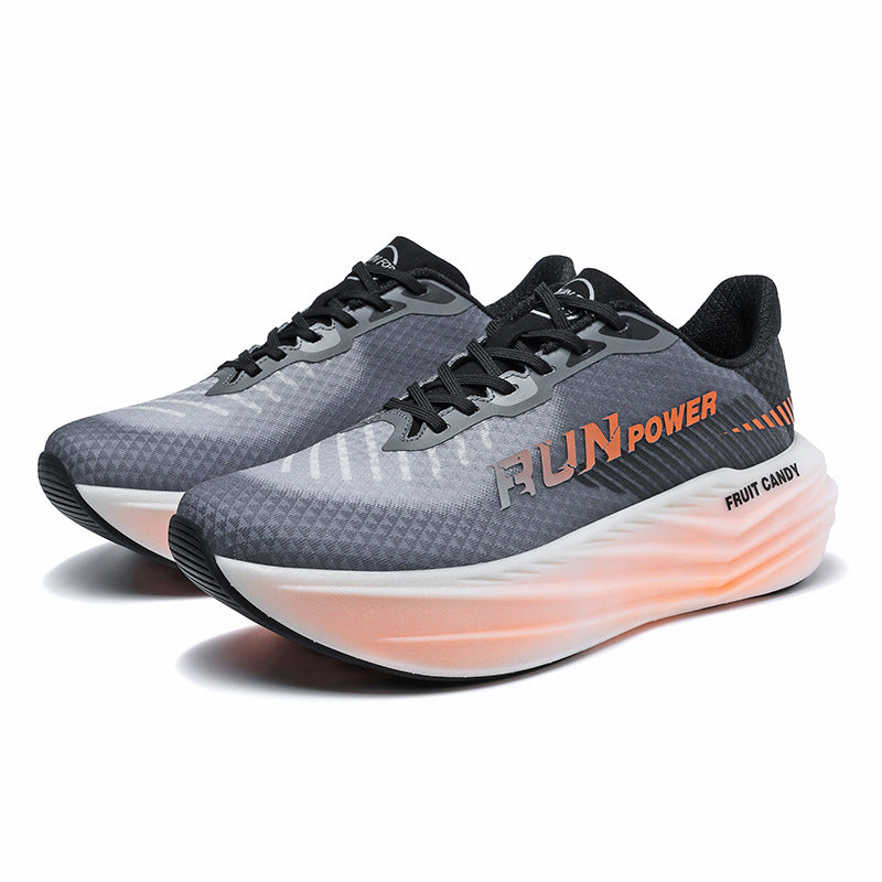 Couple Running Shoes Breathable Mesh Shoes Ultra-Soft Non-Deformable Jelly Sole Casual All-Match Sneakers