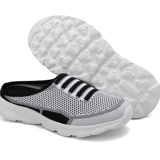 Womens Closed-toe Woven Casual Half-slipper Shoes