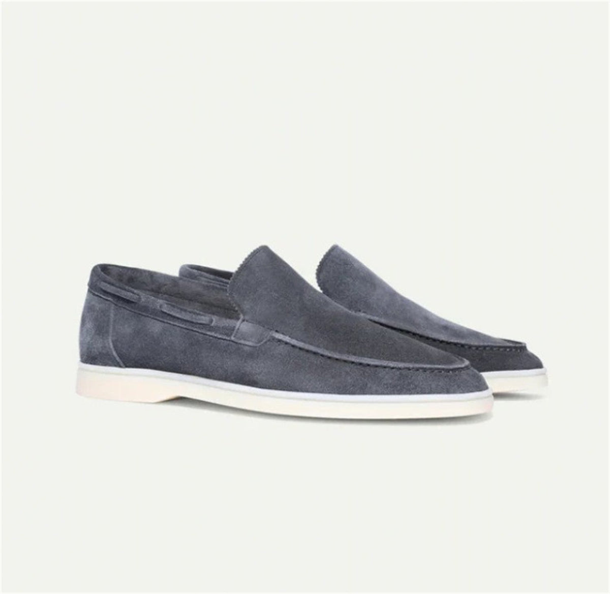 One-pedal Driving Flat Shoes With Frosted Suede