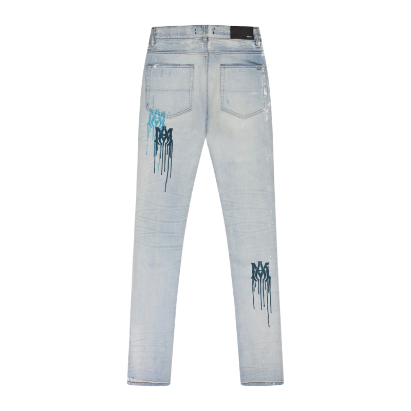 Amiri 'MA Drip' Blue Jeans