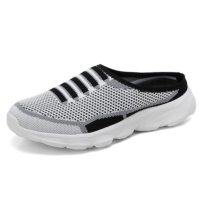 Womens Closed-toe Woven Casual Half-slipper Shoes