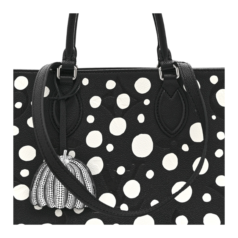 Louis Vuitton LV x YK Black Empreinte Giant Monogram On The Go MM Bag