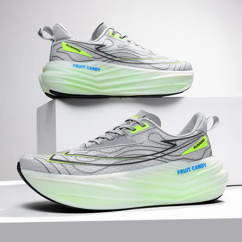 Couple Running Shoes Breathable Mesh Shoes Ultra-Soft Non-Deformable Jelly Sole Casual All-Match Sneakers