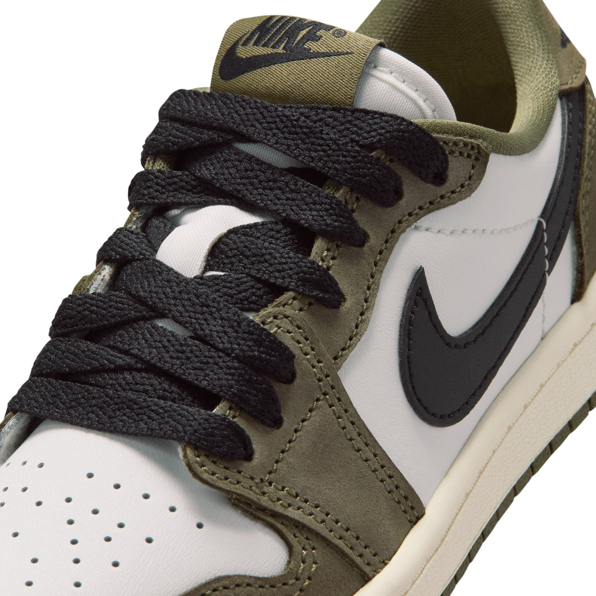 Air Jordan 1 Retro Low "Medium Olive" - Youth Sneakers