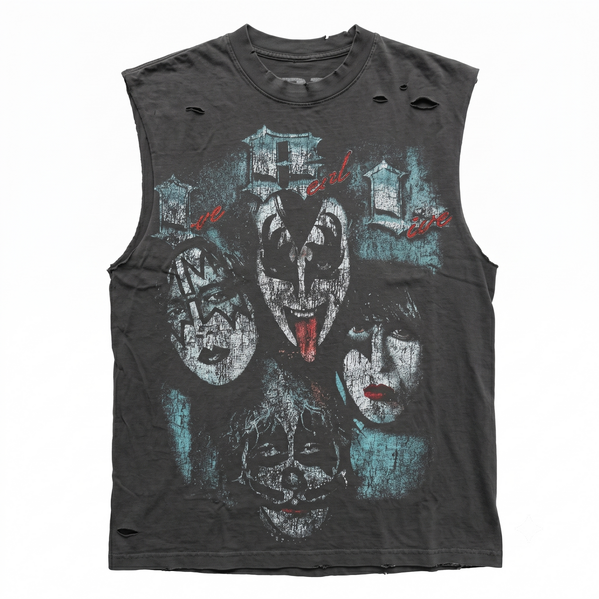 In Real Life Kiss Cut Off Sleeveless Tee - Men's