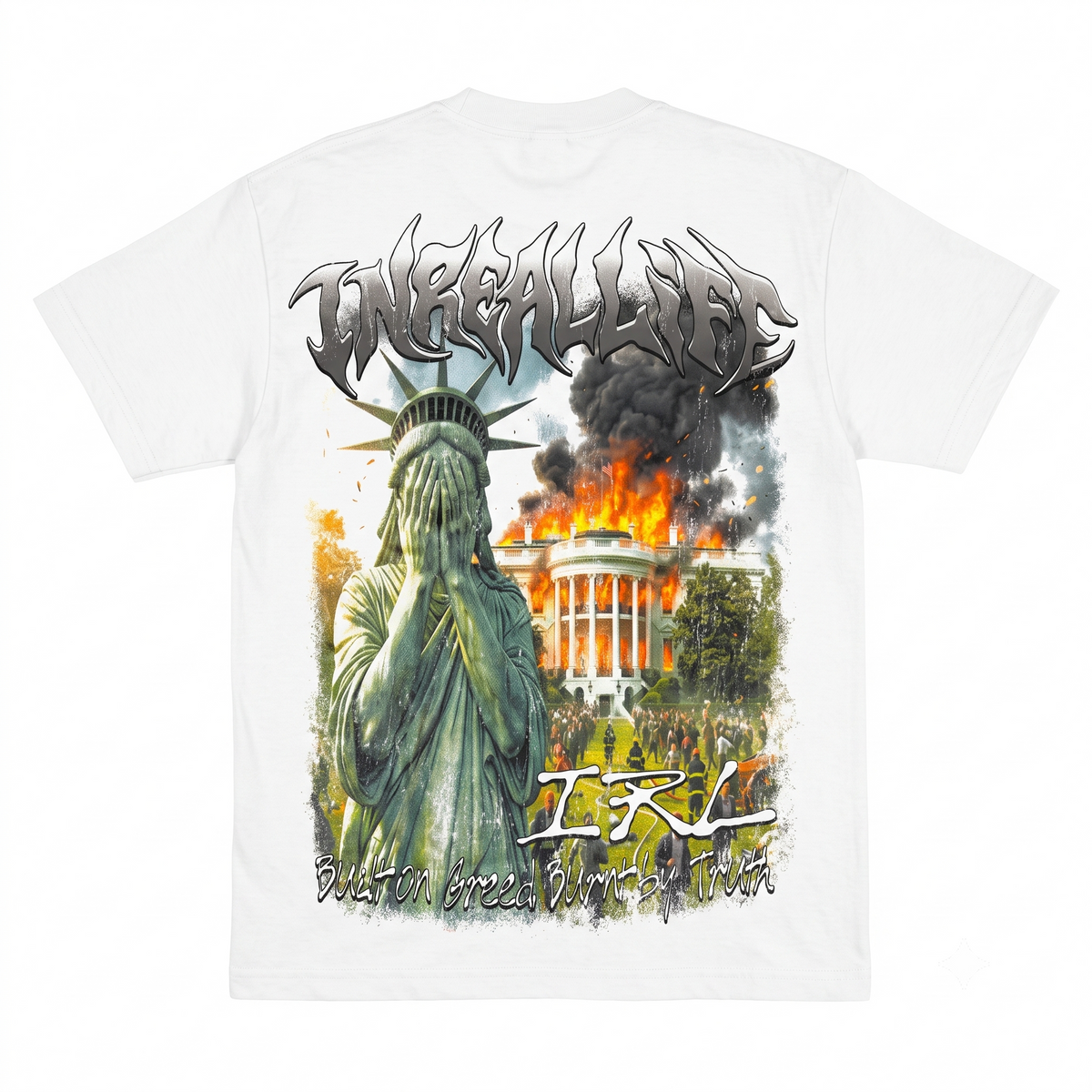 In Real Life White House Burning Tee - Men's