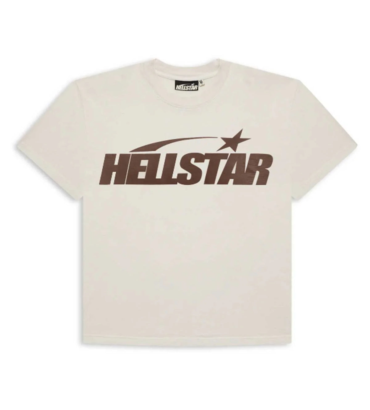 Hellstar 'Classic Logo' Cream & Brown Tee