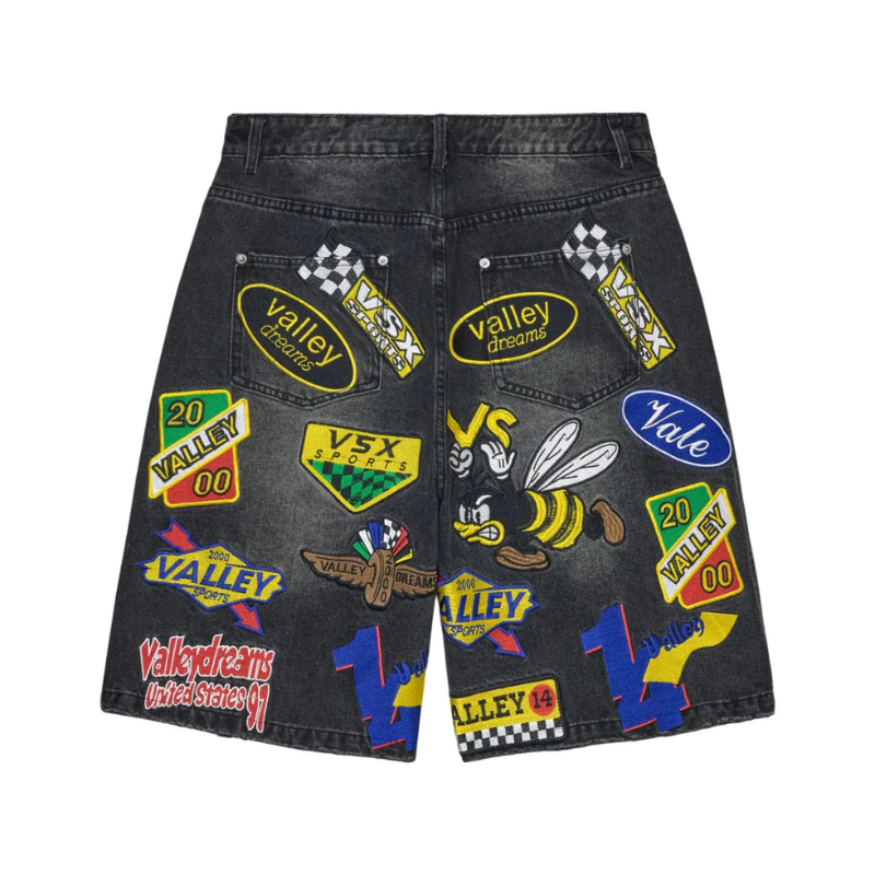 Vale Forever 'Passport' Black Jean Shorts - Men's