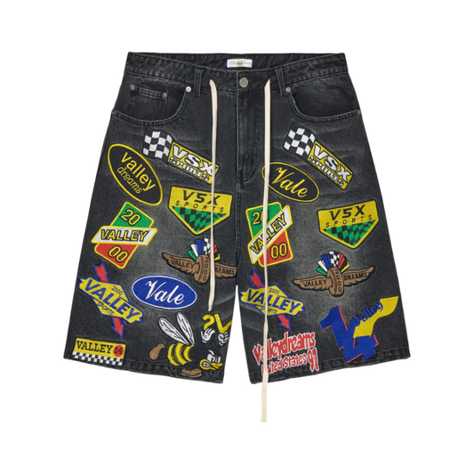 Vale Forever 'Passport' Black Jean Shorts - Men's