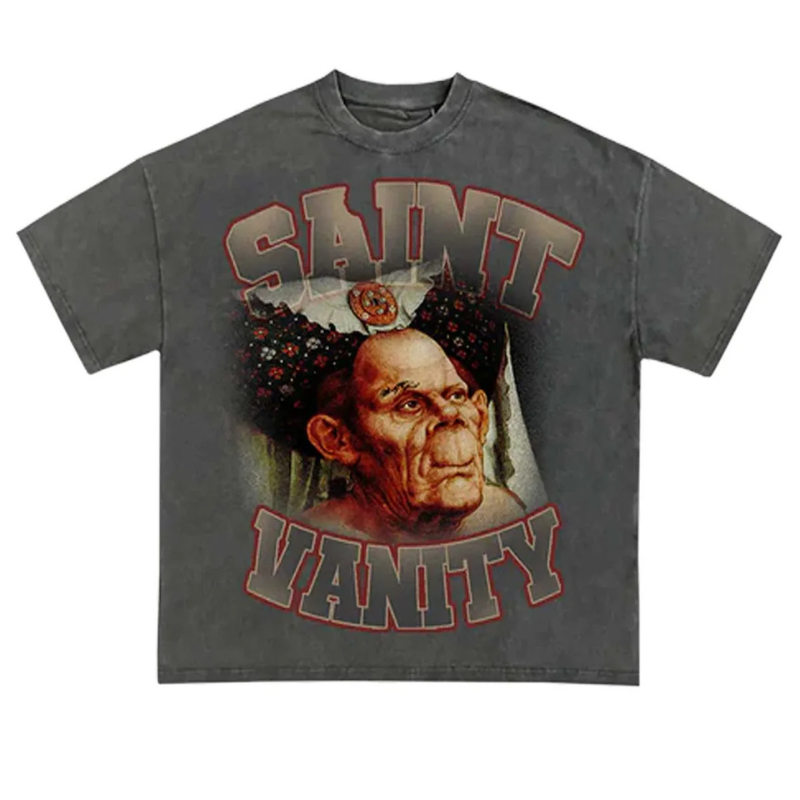 Saint Vanity 'HOQ' Grey Tee - Men's