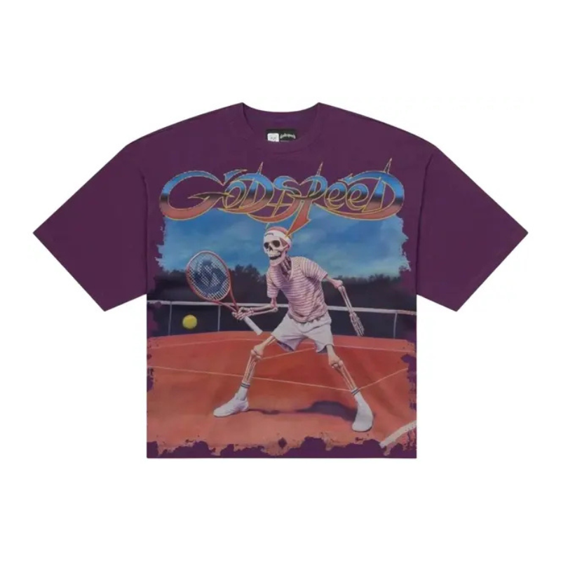 Godspeed 'Top Spin' Purple Wash Tee - Men's