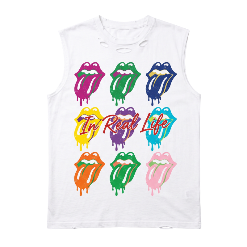 In Real Life Rolling Stone Cut Sleeveless Tee - Men's