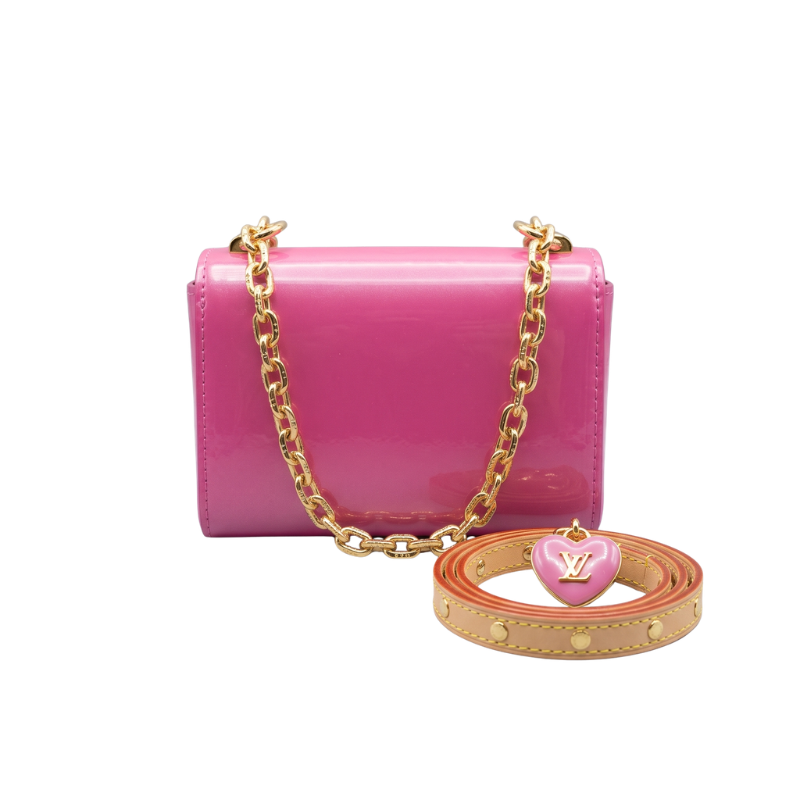 Louis Vuitton Pink Patent Chain Leather Bag