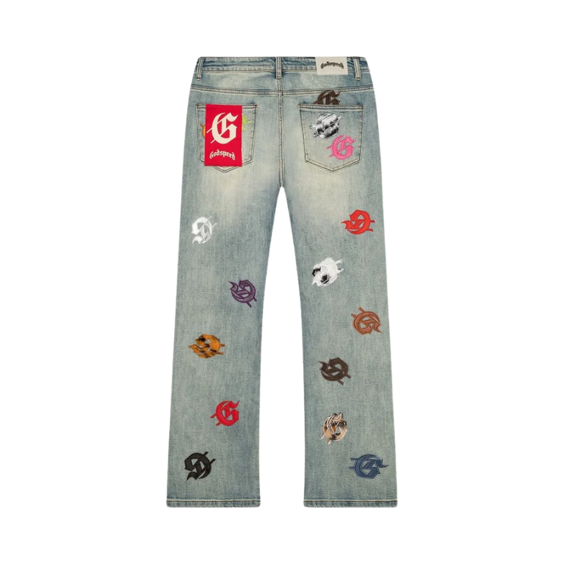 Godspeed 'Infinity Denim' Blue & Multicolor Wash Jeans - Men's