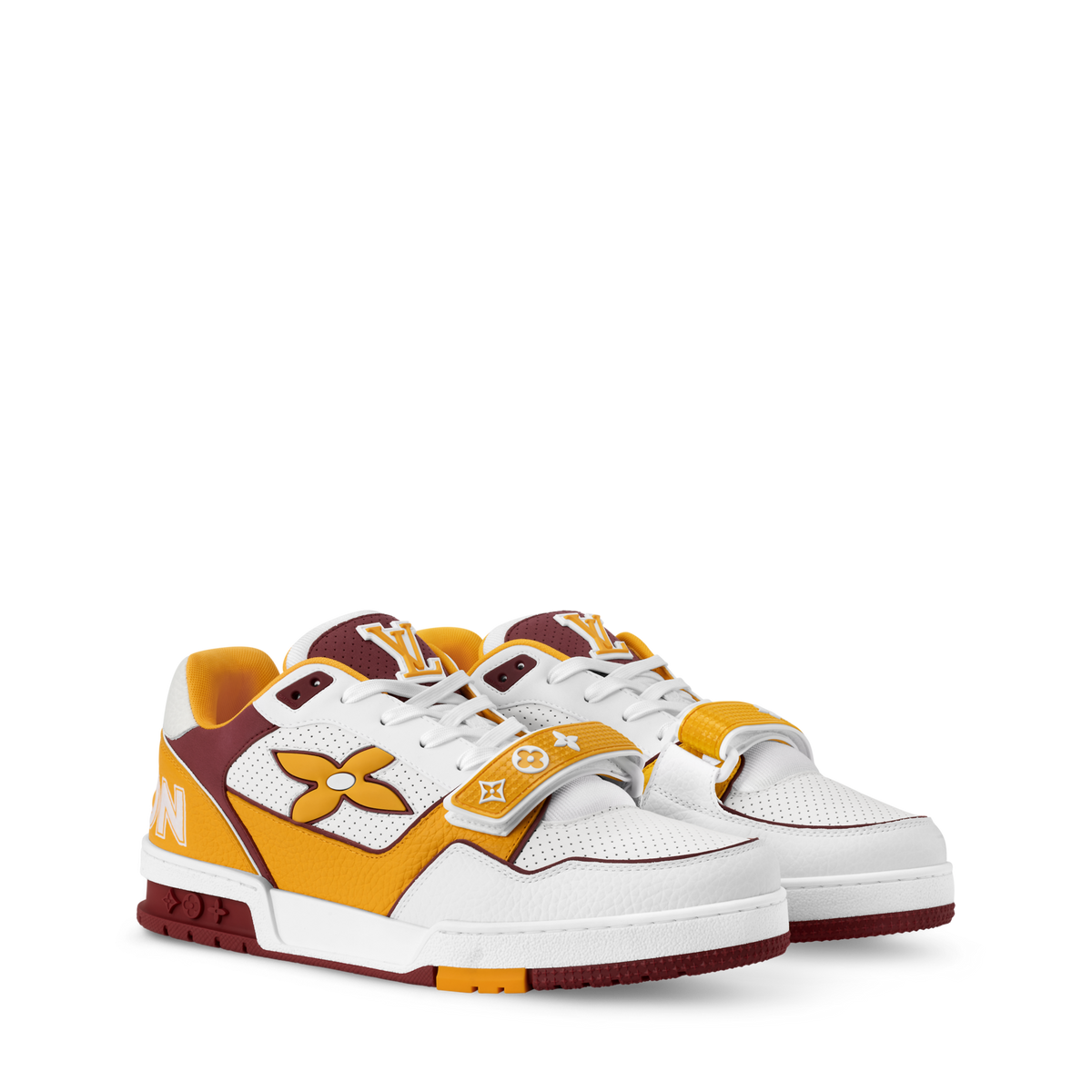 Louis Vuitton LV Trainer Yellow Velcro Strap Sneaker