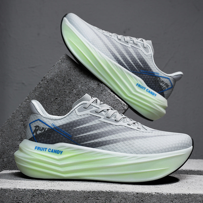 Couple Running Shoes Breathable Mesh Shoes Ultra-Soft Non-Deformable Jelly Sole Casual All-Match Sneakers