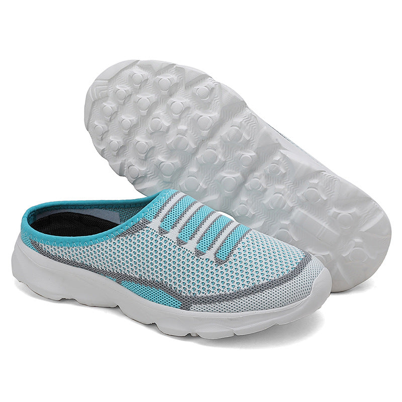 Womens Closed-toe Woven Casual Half-slipper Shoes